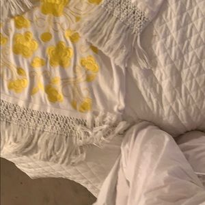 Perfect never worn terry tunin w yellow embroider